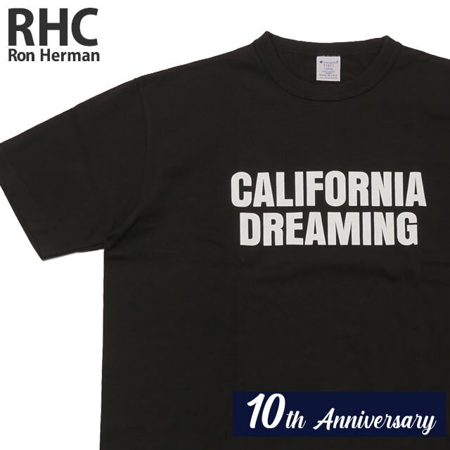 ロンハーマン チャンピオン RHC 10周年 コラボ Tシャツ 黒 ブラック L 