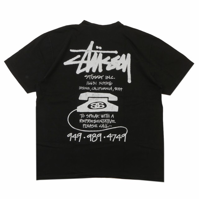 新品 ステューシー STUSSY OLD PHONE PIG DYED TEE Tシャツ BLACK ...