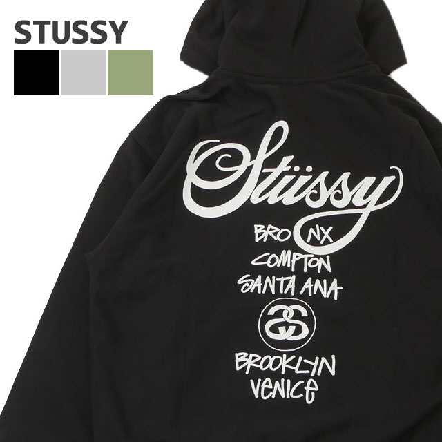 STUSSY WORLD TOUR ZIP HOOD ステューシー スウェット