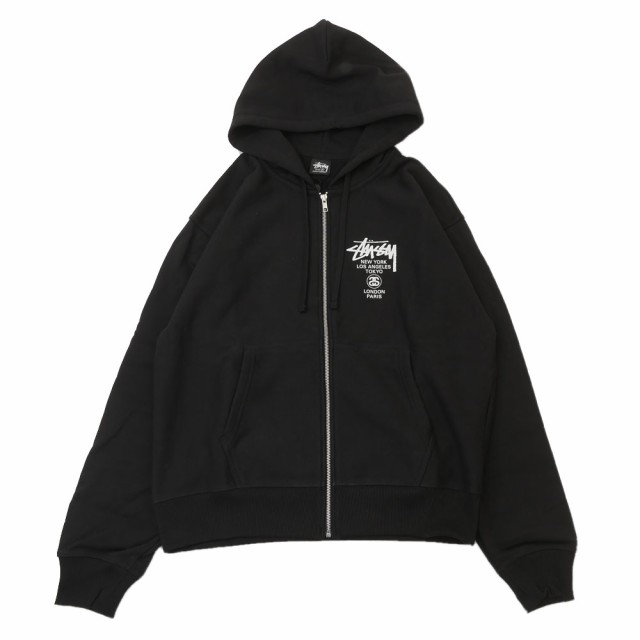 新品】ステューシー ワールドツアージップパーカー WORLD TOUR ZIP-