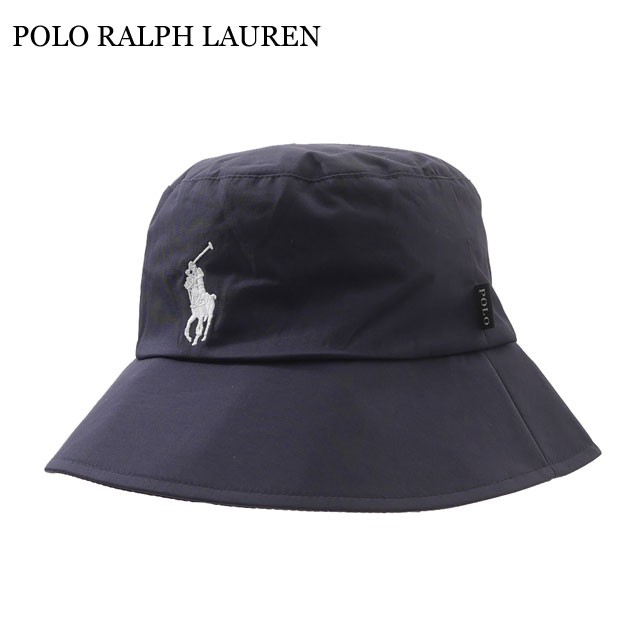 (2024新作)新品 ポロ ラルフローレン POLO RALPH LAUREN レインハット ポロポニー バケットハット 遮光ハット 23-119-13292-02 ヘッドウ