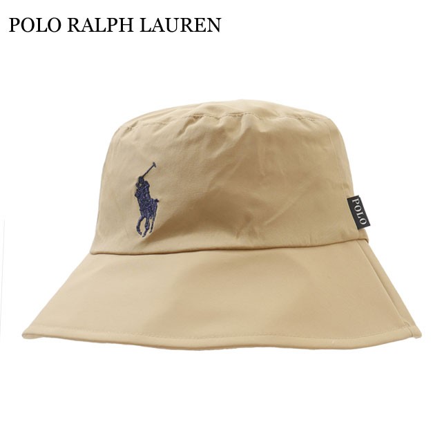 (2024新作)新品 ポロ ラルフローレン POLO RALPH LAUREN レインハット ポロポニー バケットハット 遮光ハット 23-119-13292-02 ヘッドウ