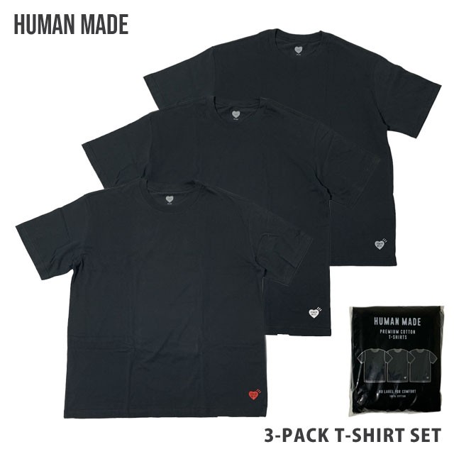 (2024新作)新品 ヒューマンメイド HUMAN MADE 3-PACK T-SHIRT SET Tシャツ 3枚セット NIGO ニゴー APE KAWS ガールズドントクライ 半袖T