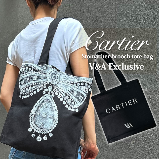 カルティエ展 V&A美術館 トートバッグ　ブローチ V&A 美術館 カルティエ展 CARTIER 限定トートバッグ ブローチ