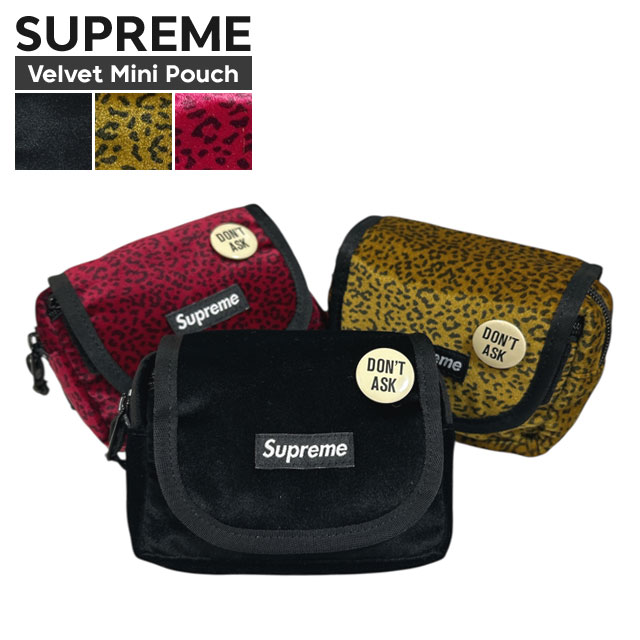 (2025新作)新品 シュプリーム SUPREME 25FW Velvet Mini Pouch ベルベット ミニ ポーチ 25AW ストリート スケート スケーター グッズ