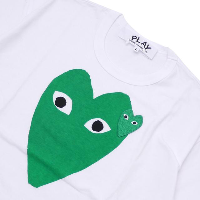 COMME des GARÇONS PLAY 緑ハート ポロシャツ COMME des GARCONS - コムデギャルソン play ポロ 緑ハートの
