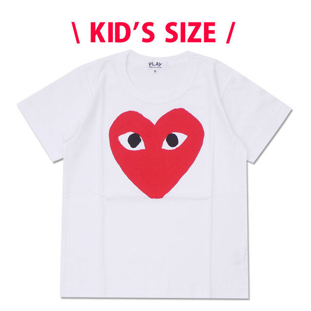 (新品)PLAY COMME des GARCONS(プレイ コムデギャルソン) KIDS RED HEART TEE WHITE 200-007981-520+【新品】(半袖Tシャツ)の通販は