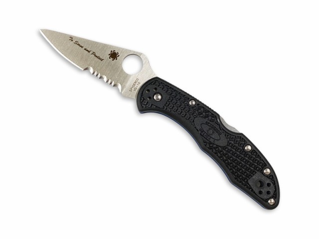 スパイダルコ/Spyderco　デリカ4　ブルーライン　半波刃　C11FPSBKBL