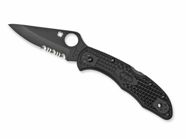 スパイダルコ/Spyderco　デリカ4　オールブラック チタンコーティング　半波刃　C11PSBBK