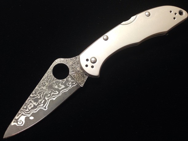 スパイダルコ/Spyderco デリカ4 ダマスカス チタンハンドル C11TIPD