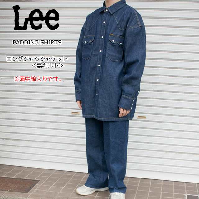 在庫処分】lee リー 長袖シャツ メンズ パッディング ロングシャツ