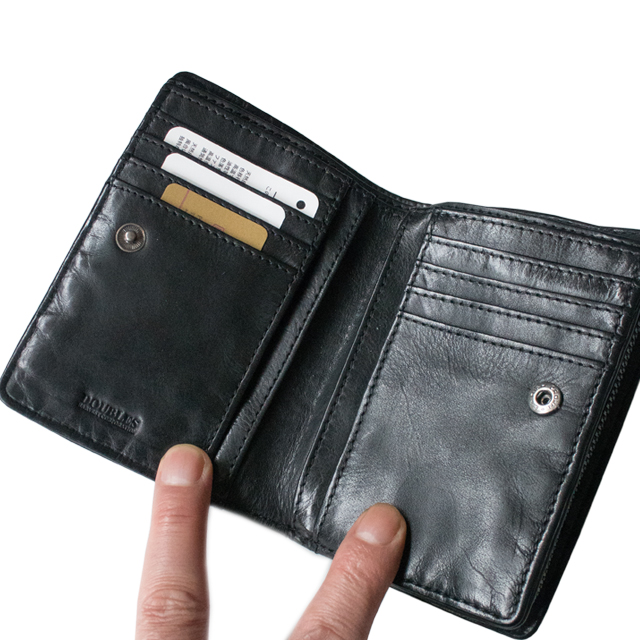 ダブルス 財布 メンズ 牛革 メッシュ 二つ折り財布 wlo-7641 doublesの通販は