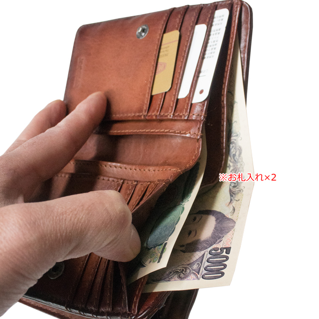 ダブルス 財布 メンズ 牛革 メッシュ 二つ折り財布 wlo-7641 doublesの通販は