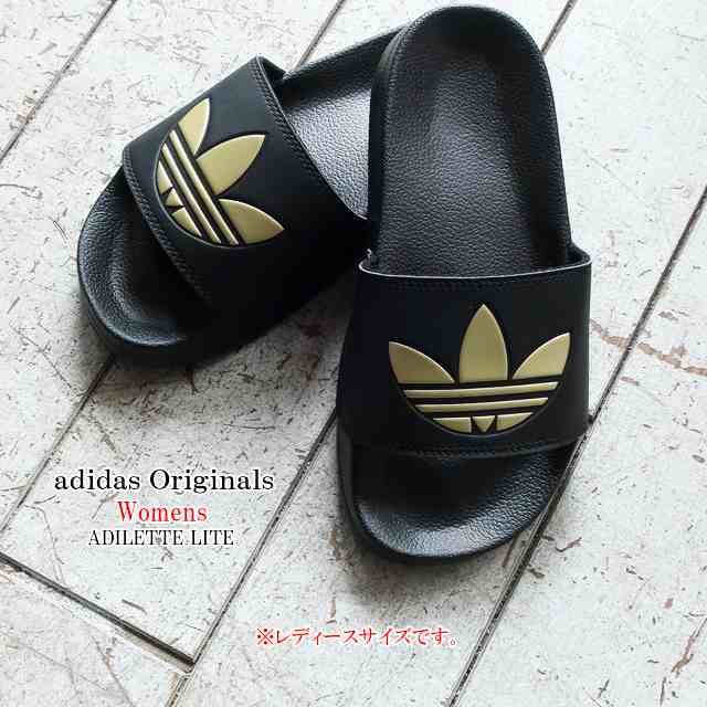 アディダス オリジナルス サンダル レディース アディレッタ ライト 黒/金 gz6196 adidas Originalsの通販はau PAY  マーケット - ＳＵＮＷＥＡＲ | au PAY マーケット－通販サイト