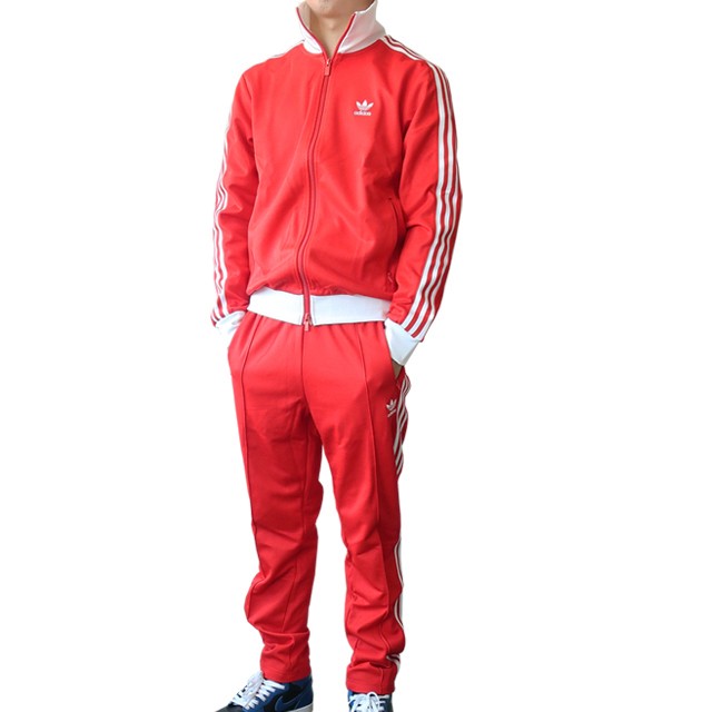 新品 M adidas originals  ジャージ 上下 赤