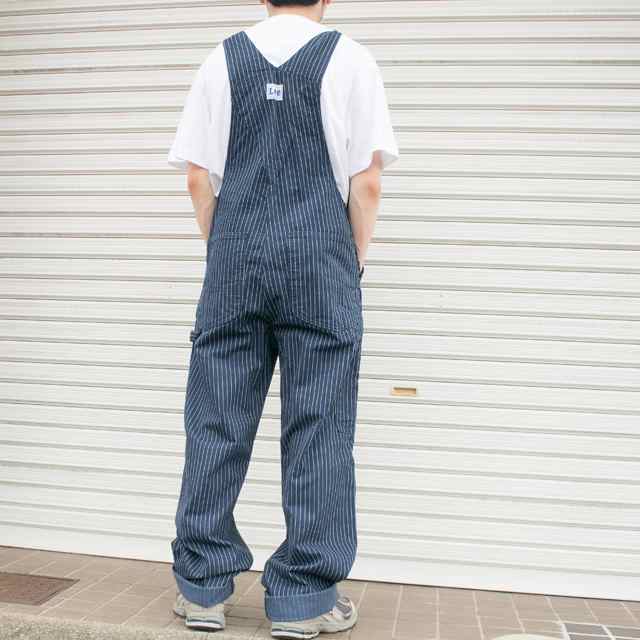 Lee リー メンズ Dungarees ネイビードット ストライプ オーバーオール 