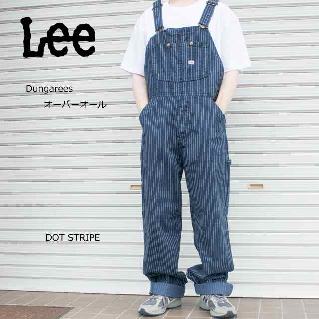 Lee リー メンズ Dungarees ネイビードット ストライプ オーバーオール