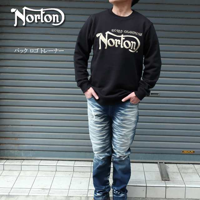 norton ノートン メンズ バック ロゴ トレーナー 241n1302b【Norton/男性/長袖トレーナー/スエット/スウェット/クルー/トップス/ストリー