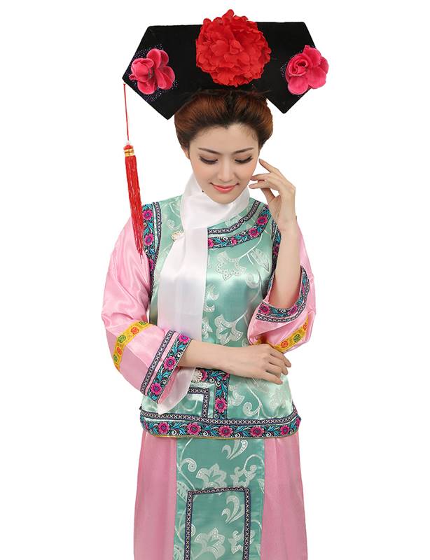 中華古装 清朝王妃皇女服 チャイナドレス 髪飾り付き 3サイズ Bタイプ_3