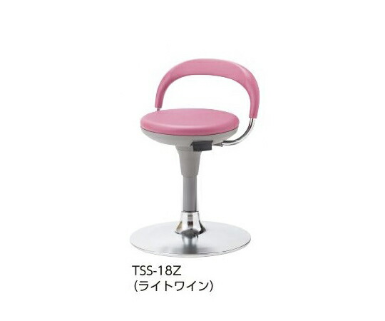 マルチチェアー盤脚･クロムメッキ･ロータイプ　ライトワイン TSS-18Z