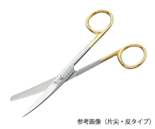 ナビス（アズワン） TC外科剪刀 (超鋼チップ付) 片尖・反 145mm 05-049-145