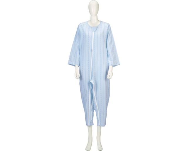 株式会社 竹虎 ヒューマンケア事業部 ｿﾌﾄｹｱねまきﾌﾙｵｰﾌﾟﾝ両開きﾌｧｽﾅｰ 106443　紺　M　厚手の通販は