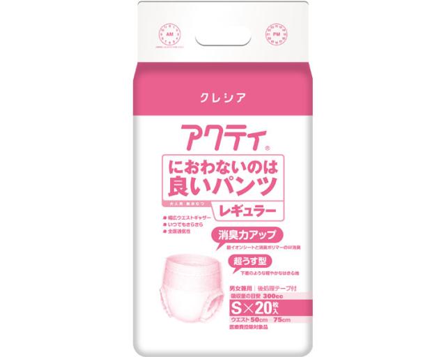 日本製紙クレシア 株式会社 ｱｸﾃｨ　におわないのは良いﾊﾟﾝﾂﾚｷﾞｭﾗｰ 84239　S　20枚（4）