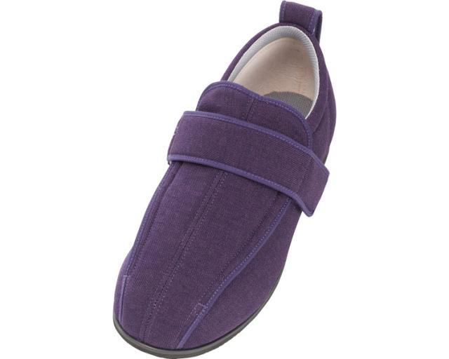 徳武産業 株式会社 ｹｱﾌﾙ　7043　9E 紫　L 介護シューズ/リハビリシューズ