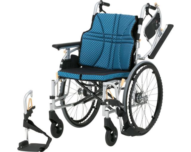 日進医療器 株式会社 ｱﾙﾐ自走車いす　ｳﾙﾄﾗ　NA-U2W・BG 座幅45　ｲﾝﾃﾞｨｺﾞ