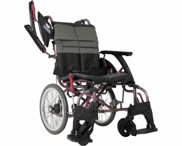 株式会社 カワムラサイクルウェイビットルー+　自走用車椅子　WARP16-42-SH 座幅42cm　3Dﾒｯｼｭ