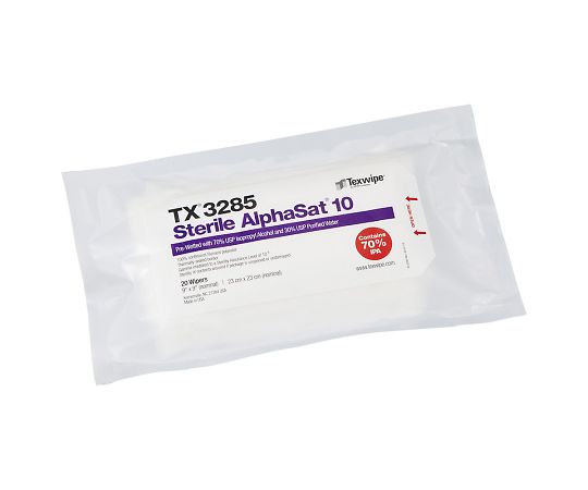 滅菌プリウェットワイパー　AlphaSat　10　20枚入 TX3285 テックスワイプ（Texwipe）