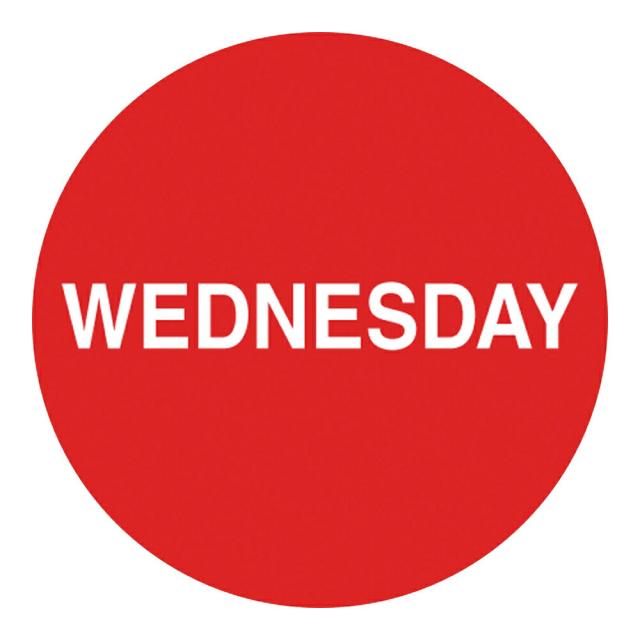 Accuform ウィークリーラベルφ38mm・英字 WED 500枚入 LDT320WE 1巻(500枚入)の通販は 7,015円