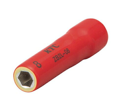 KTC 絶縁工具ディープソケット　６．３ＳＱ　８ＭＭ６角棒 1個 ZB2L-08