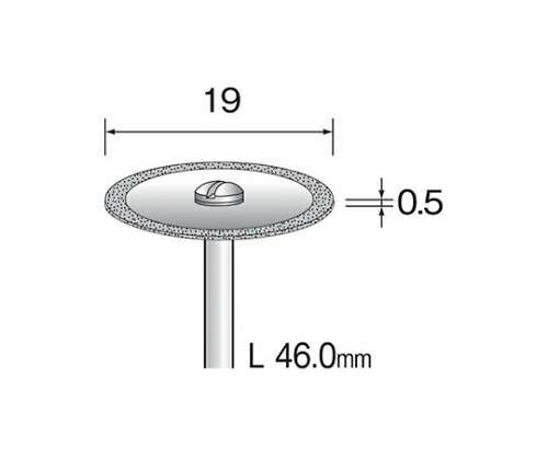 ミニター 電着ダイヤモンドカッティングディスク　１９ｍｍΦ×シャンク径３．０ｍｍ 1枚 MC1218の通販は 6,282円