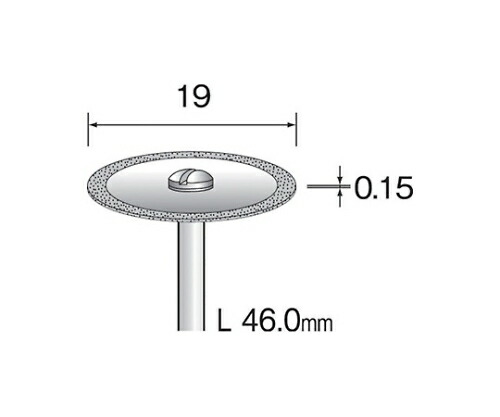ミニター 電着ダイヤモンドカッティングディスク　１９ｍｍΦ×シャンク径２．３４ｍｍ 1枚 MC1115