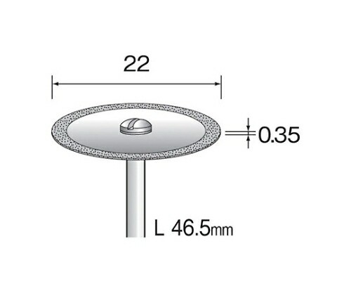 ミニター 電着ダイヤモンドカッティングディスク　２２ｍｍΦ×シャンク径３．０ｍｍ 1枚 MC1224の通販は
