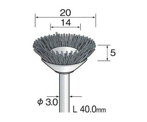 ミニター Ｃ砥粒入ナイロンブラシ　（３個） 1パック(3個入) FC2502の通販は 6,233円