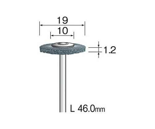 ミニター 軸付ブラシ スチールワイヤー １９ｍｍΦ （１０個） 1パック(10個入) FC4014 5,990円
