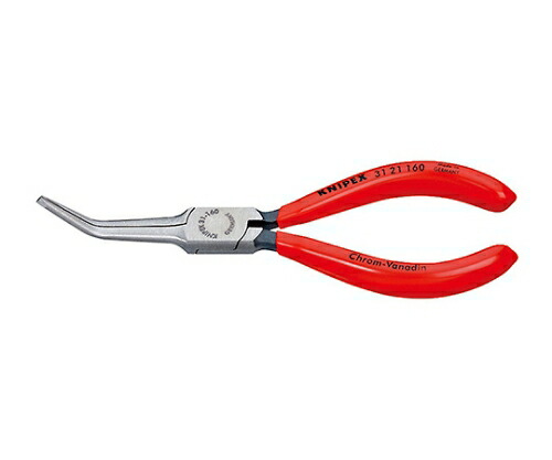 KNIPEX ４５°先曲ニードルノーズプライヤー（パッケージ入） 1本 3121-160の通販は