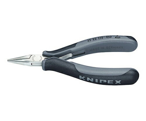 KNIPEX エレクトロニクスプライヤー（パッケージ入） 1本 3522-115ESDの通販は 8,262円