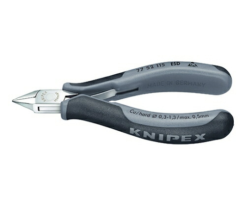 KNIPEX エレクトロニクスニッパー　ＥＳＤ 1本 7752-115ESD