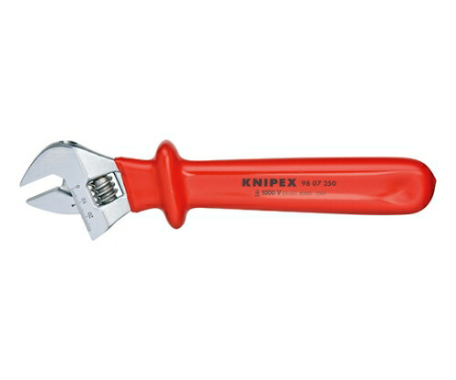 KNIPEX 絶縁モンキーレンチ　２５０ＭＭ 1本 9807-250