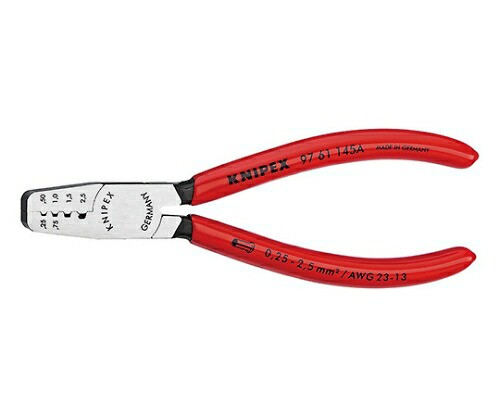 KNIPEX エンドスリーブ用圧着ペンチ（パッケージ入） 1本 9761-145Aの通販は