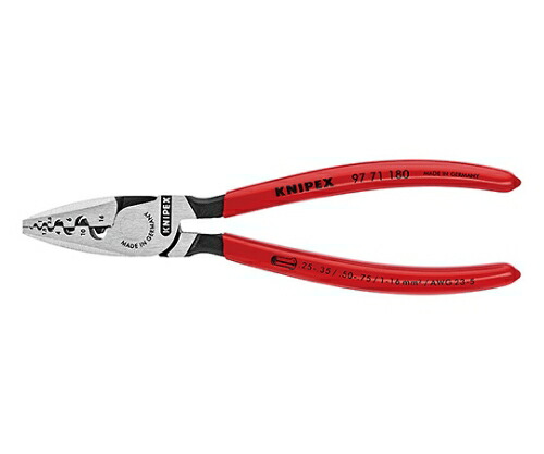 KNIPEX エンドスリーブ用圧着ペンチ（パッケージ入） 1本 9771-180