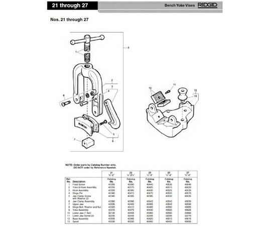 RIDGID トラニオン　ジョー　Ｆ／Ｓ−２ 1個 32100