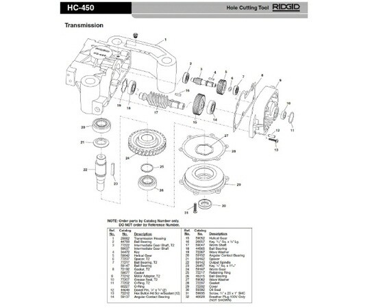 RIDGID ボールベアリング　Ｆ／ＨＣ−４５０ 1個 59137