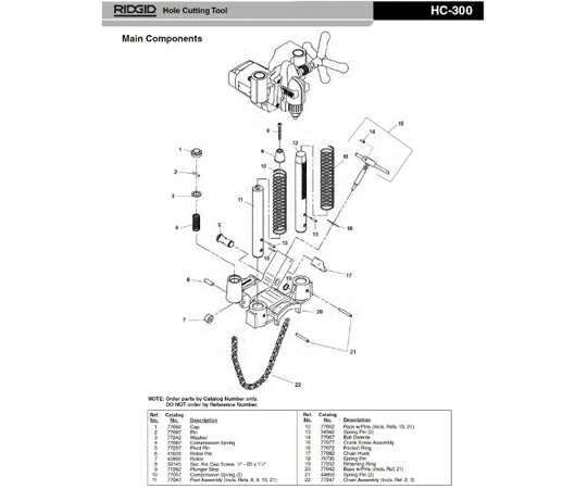 RIDGID ラック　Ｆ／ＨＣ−３００ 1個 77052