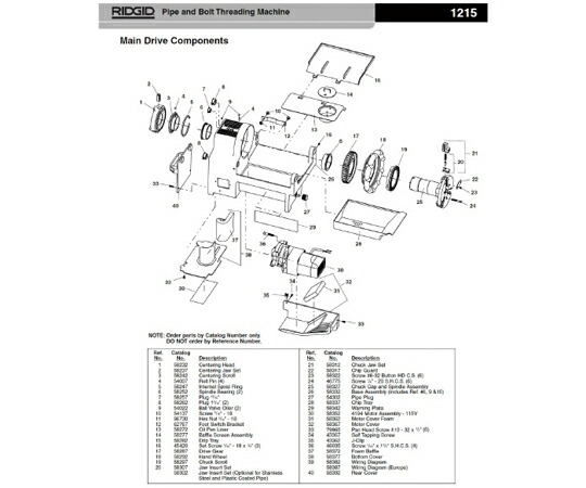 RIDGID モーター　Ｆ／１２１５ 1個 58352