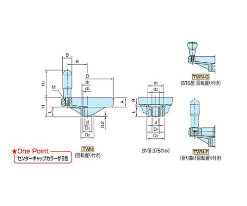 イマオコーポレーション ツインスポークハンドル車 1個 TWN375