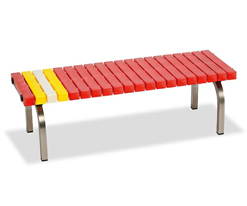 テラモト ホームベンチ ステン 1200 赤 1個 BC-302-312-2